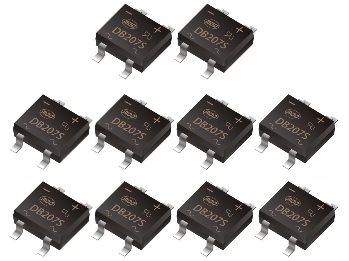 10 pcs SMD Rectifier DB207S 2A, 1000V SOP Package 4
