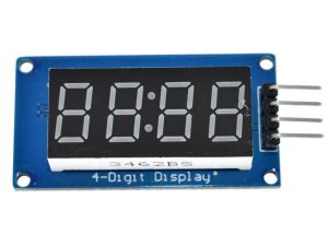 4-digit LED display, serial interface, TM1637 chip, for Arduino etc.