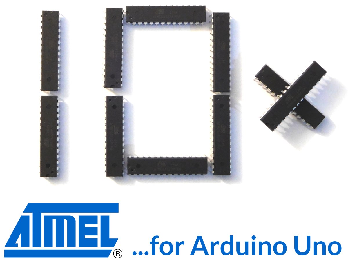 10 x Atmega328P-PU chips for Arduino UNO with bootloader (100% compatible with Arduino) 5