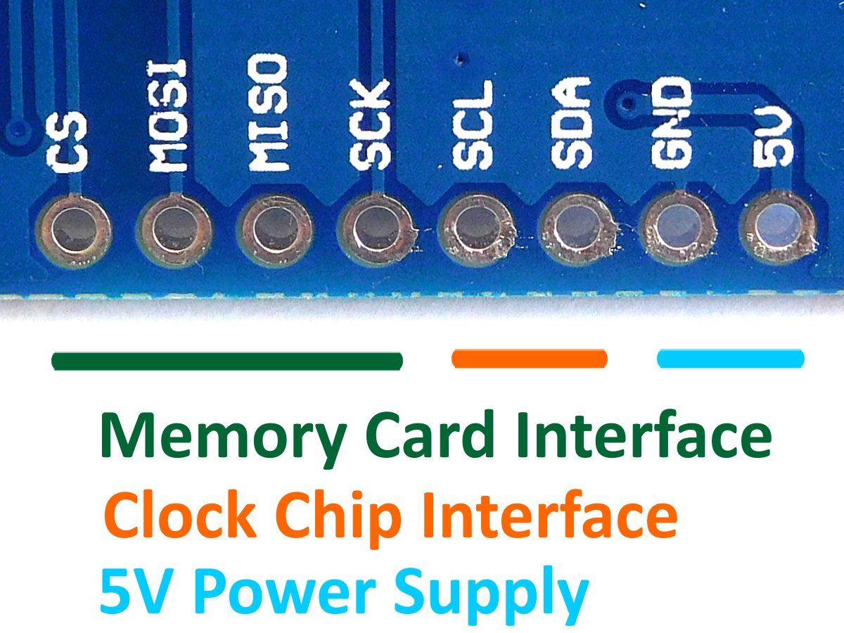 Mini Data Logger DS1307, Micro SD, Backup Battery, I2C, SPI 5