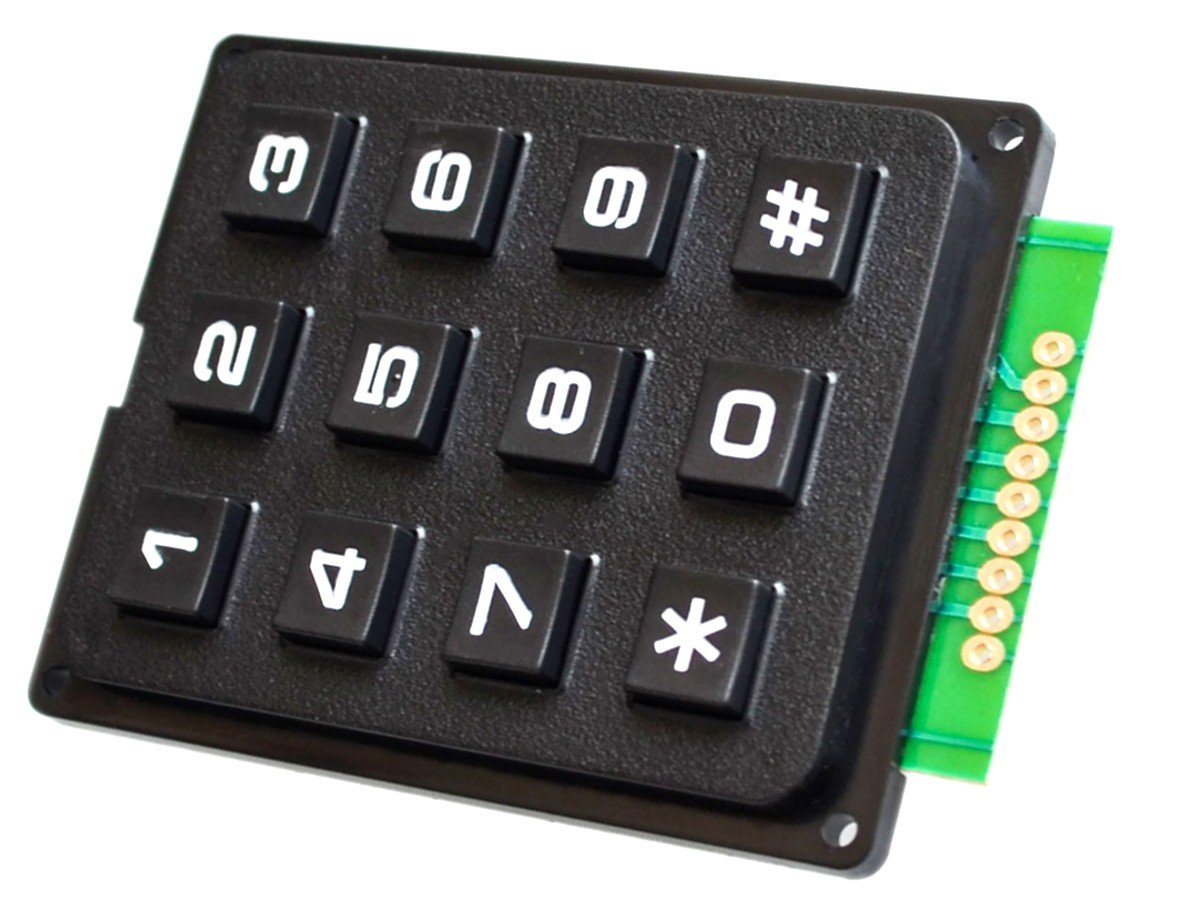 3×4 Array Matrix Keypad, hard keys, black 4