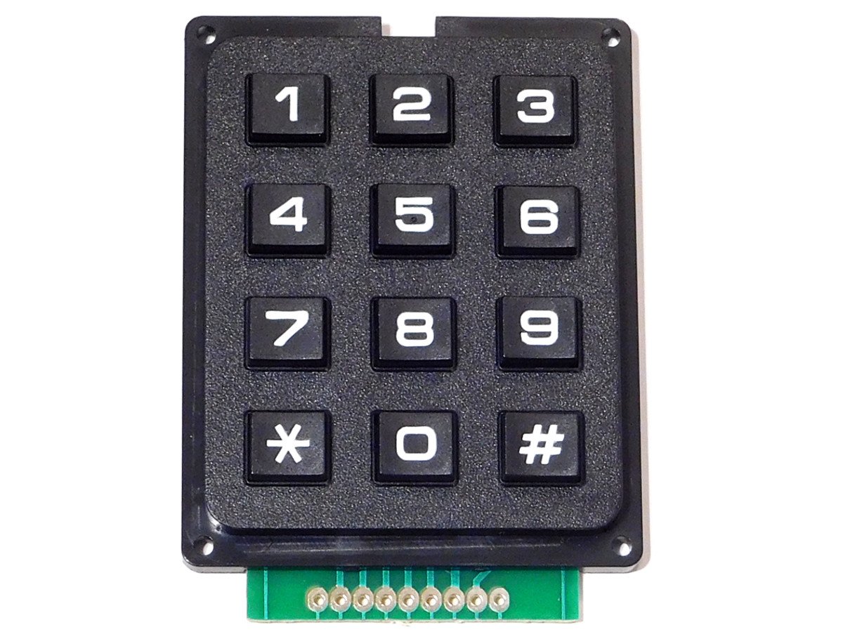 3×4 Array Matrix Keypad, hard keys, black 7