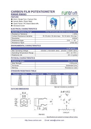 65 pcs Trimmer Potentiometer Kit RM063 6