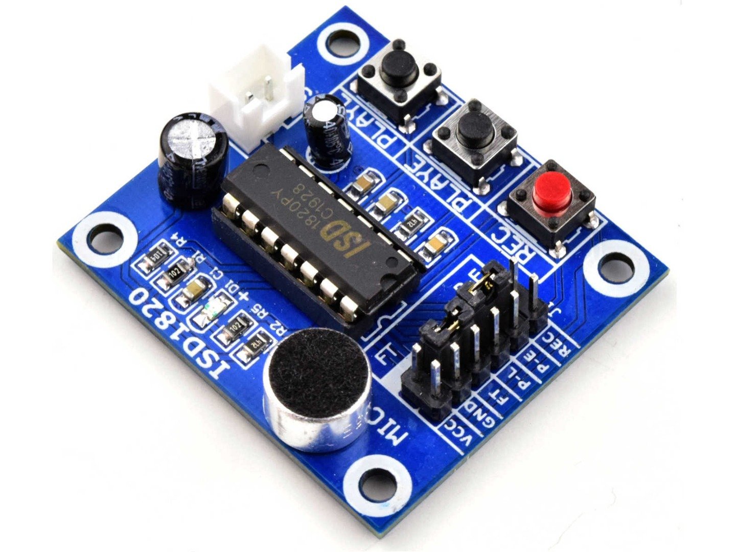 camellia ISD1820 10s Mic Voice Sound Table de Jeu Enregistrement Module Kit Kit Kit Microphone Audio Haut-Parleur pour Arduino