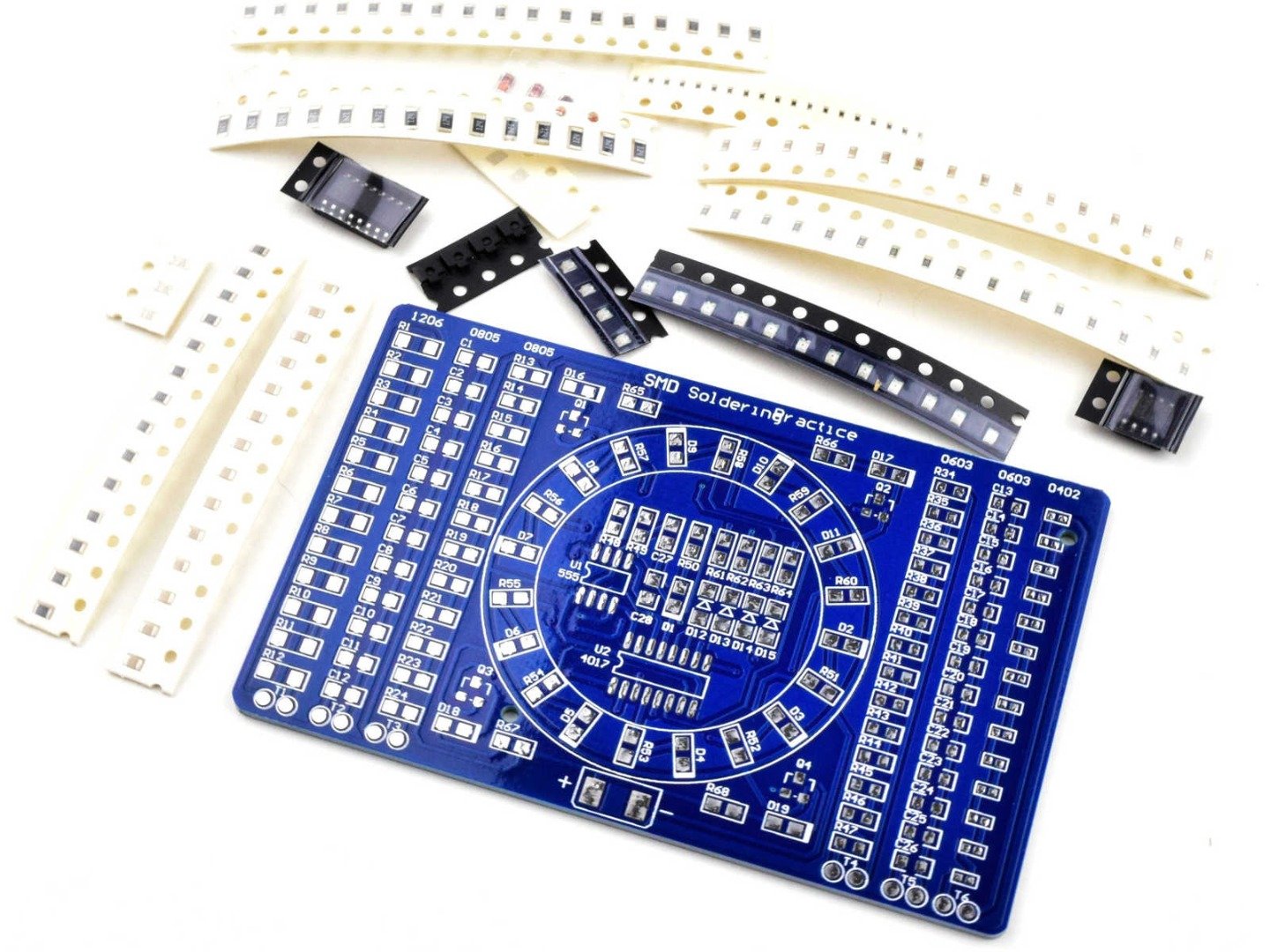 SMD Soldering Learning Kit, LED Light Effects with NE555 8