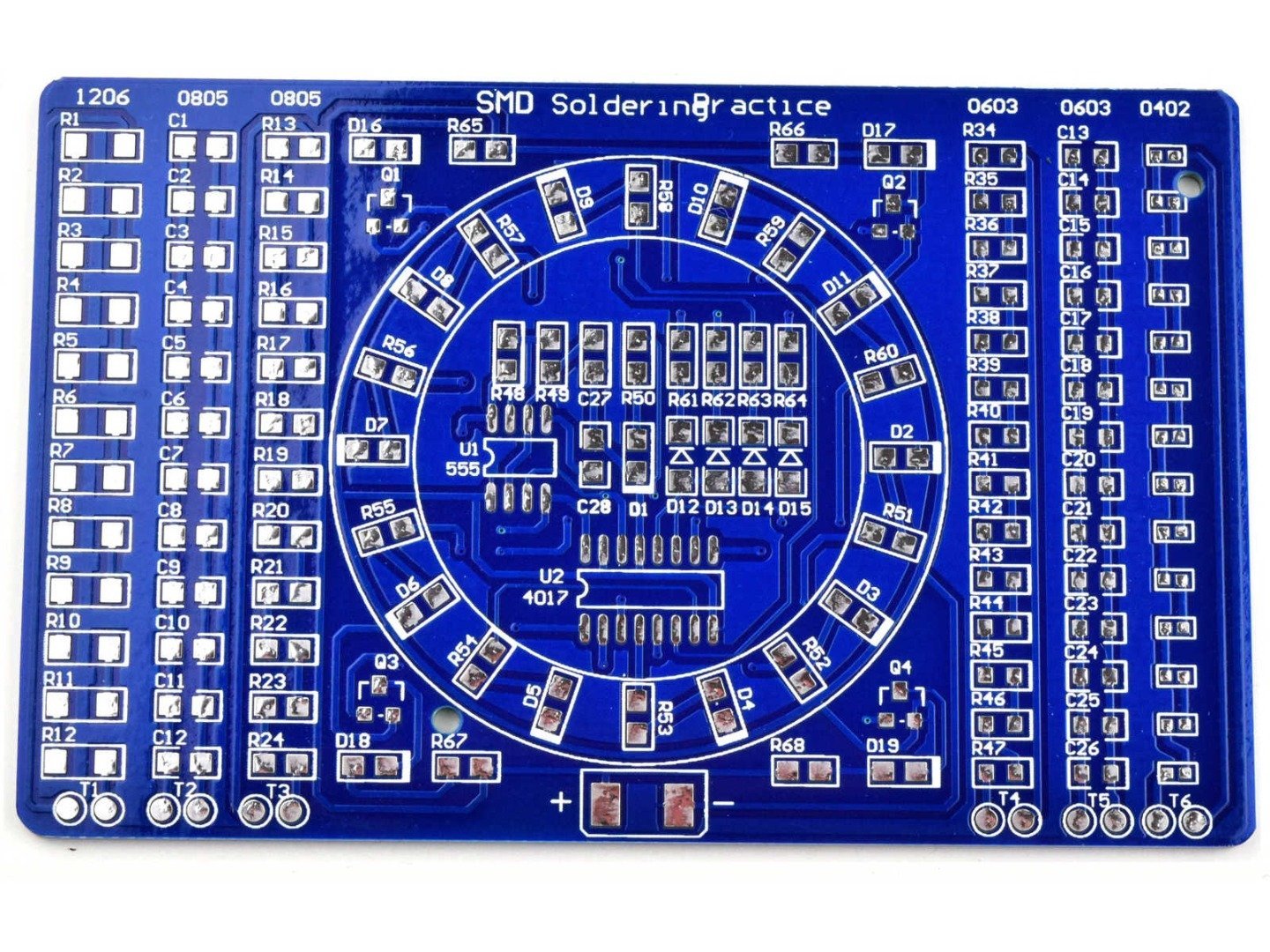 SMD Soldering Learning Kit, LED Light Effects with NE555 9