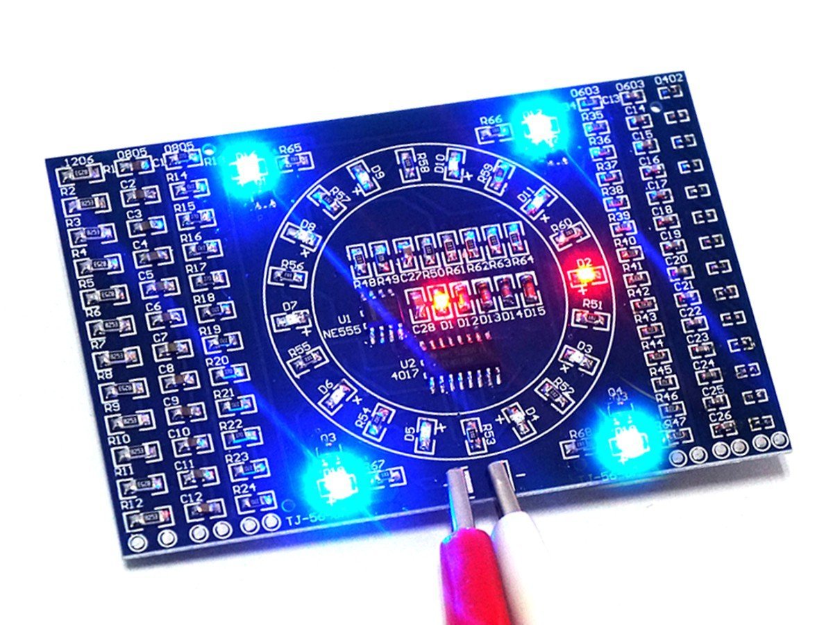SMD Soldering Learning Kit, LED Light Effects with NE555 12