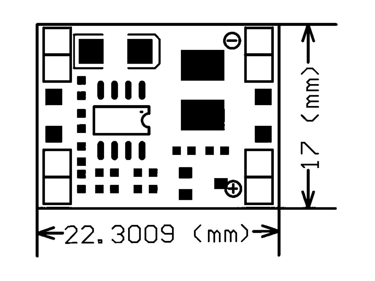 2 Pcs. Super Mini DC-DC Converter 1-17V 3A, 11 x 17mm 11