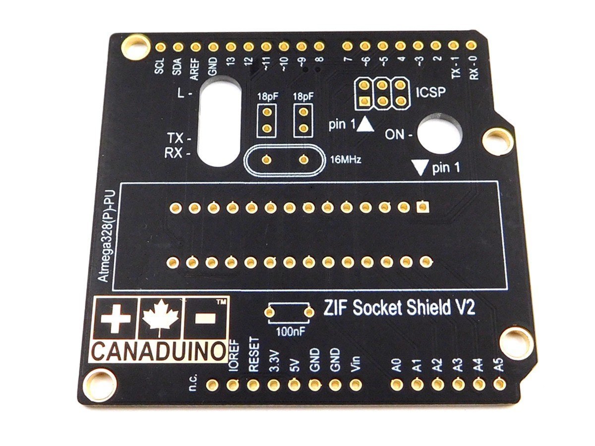 CANADUINO ZIF Socket Programming Shield V2 for Arduino 10