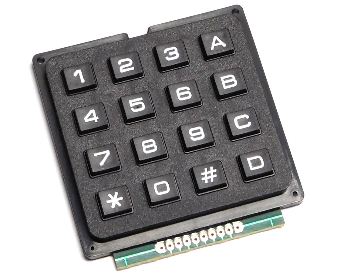 4×4 Array Matrix Keypad for Arduino etc. – Tactile Hard Keys – Plastic 4