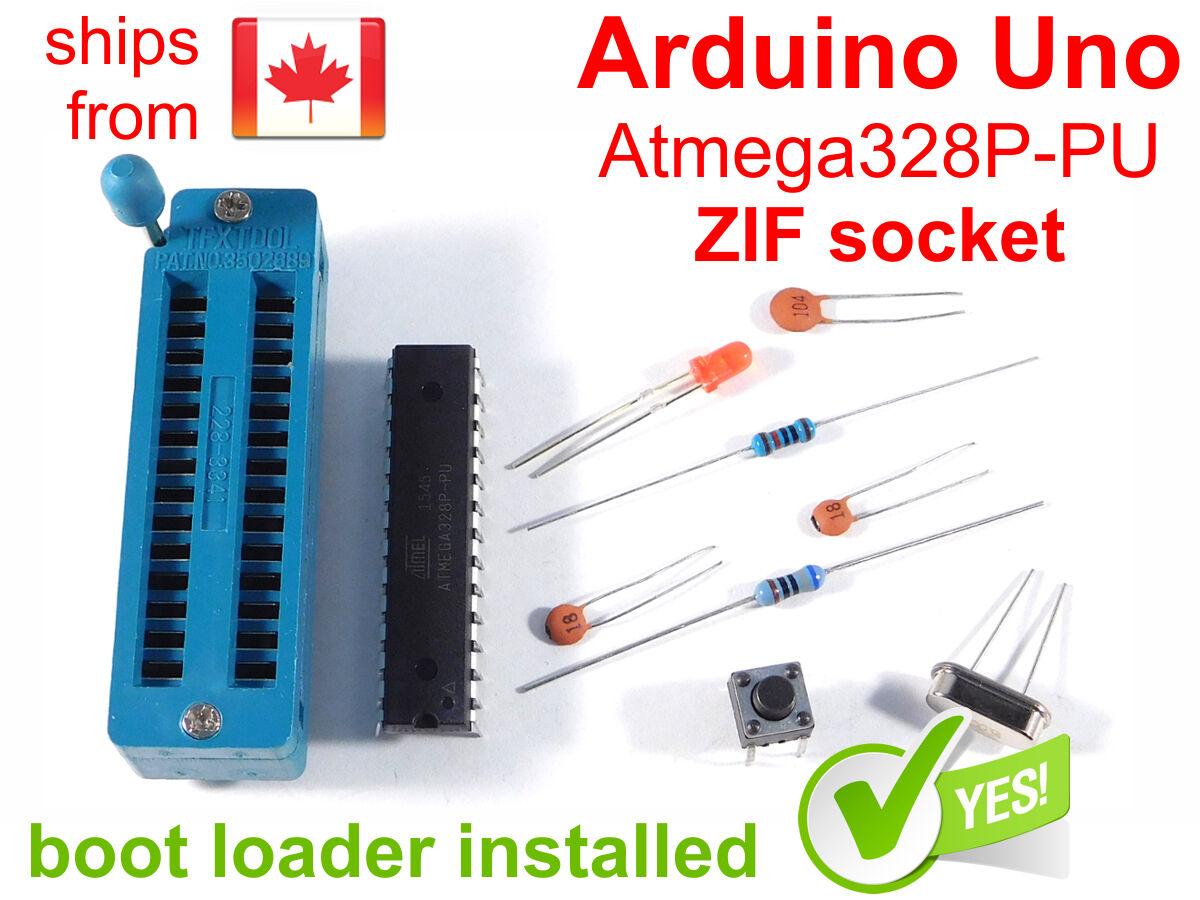 Parts Kit for “Arduino on a Breadboard” Projects with ZIF socket (100% compatible with Arduino) 6