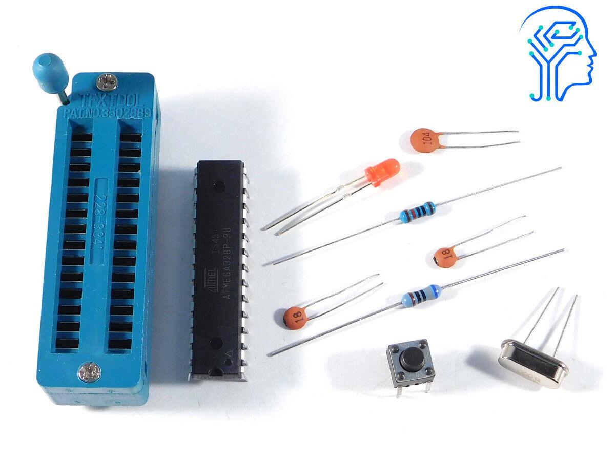 Parts Kit for “Arduino on a Breadboard” Projects with ZIF socket (100% compatible with Arduino) 4