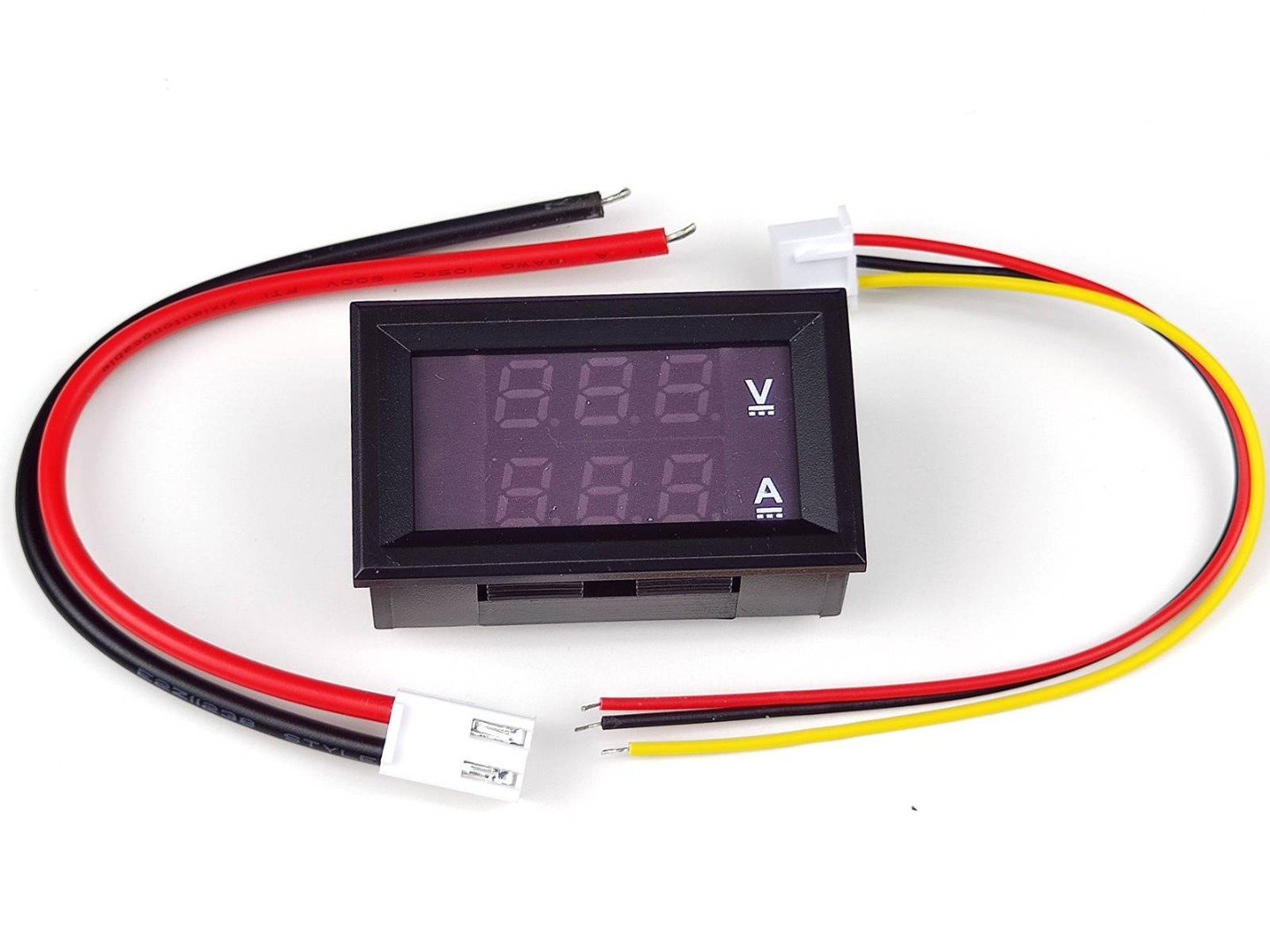 LED Voltmeter Ammeter Dual Display 100VDC 10A – Front Panel Snap-In 4