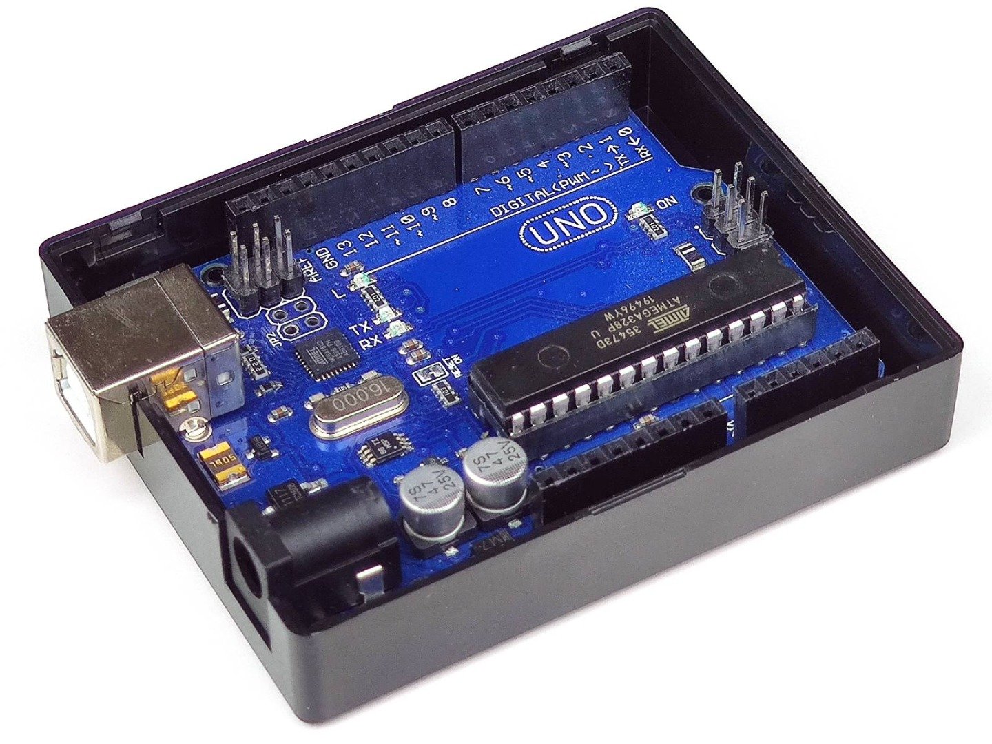Enclosure Box for UNO R3 – Black Plastic Case (100% compatible with Arduino) 10