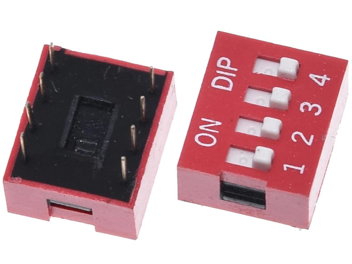 DIP-Switch PCB-Switch Toggle Slider 4-Way (DIP-8) 4