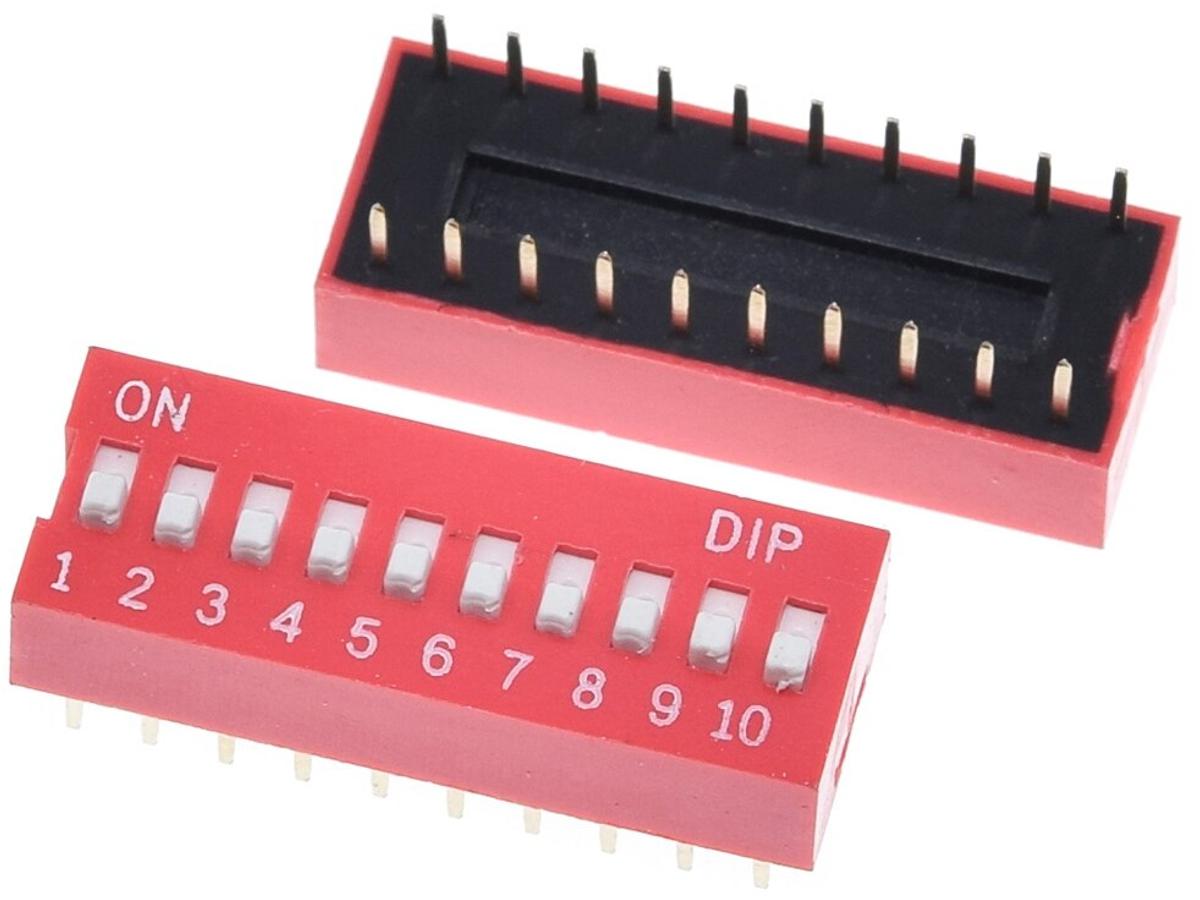 DIP-Switch PCB-Switch Toggle Slider 10-Way (DIP-20) 3
