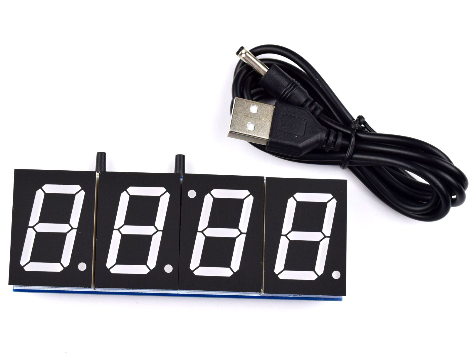4 Digit 1 Inch Clock DIY Soldering Kit – with Alarm – Temperature – Night Dimming 4