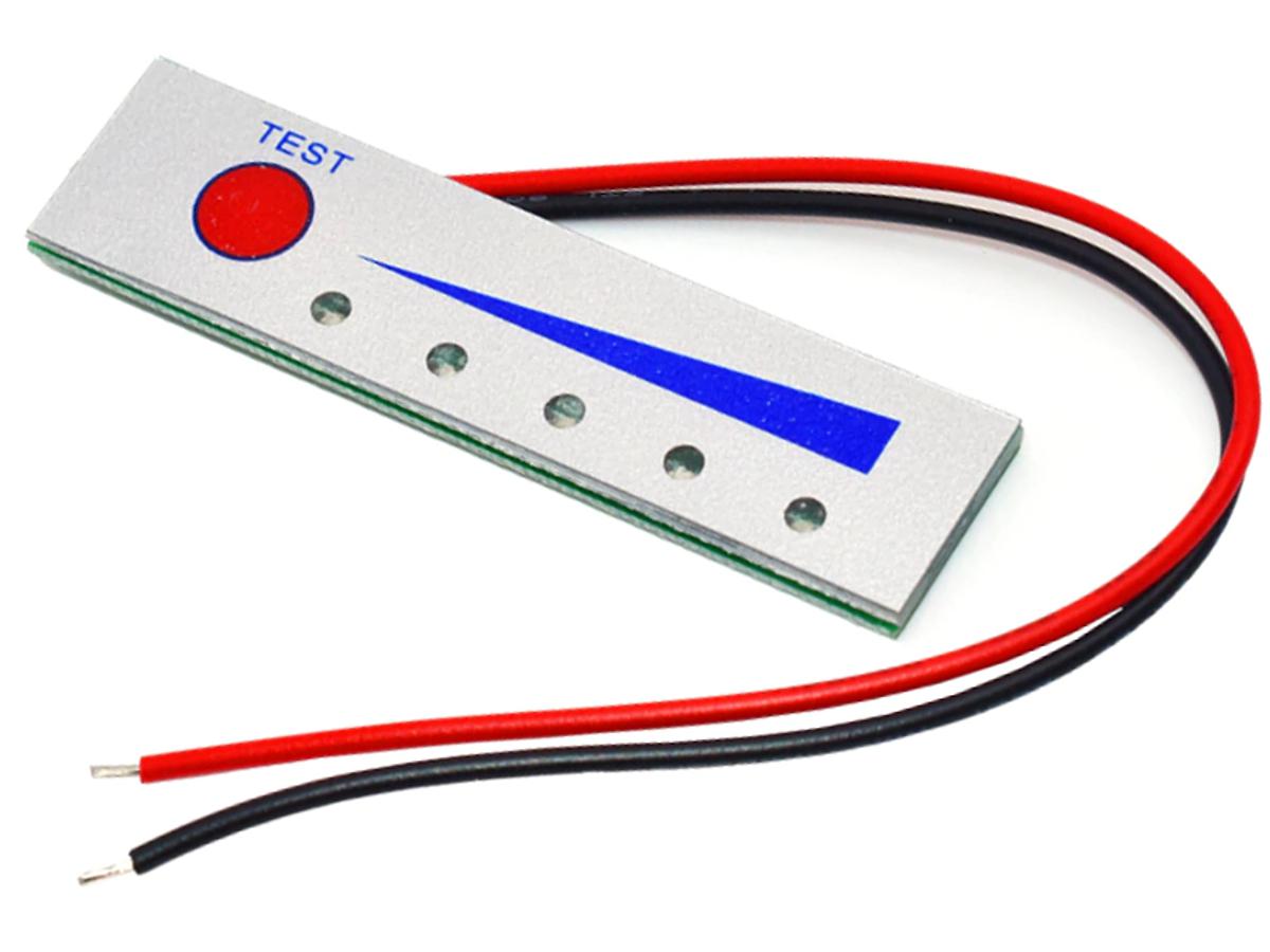 Lithium Battery Charge Level Indicator – 1S Single Cell – 1 x 3.7V 4