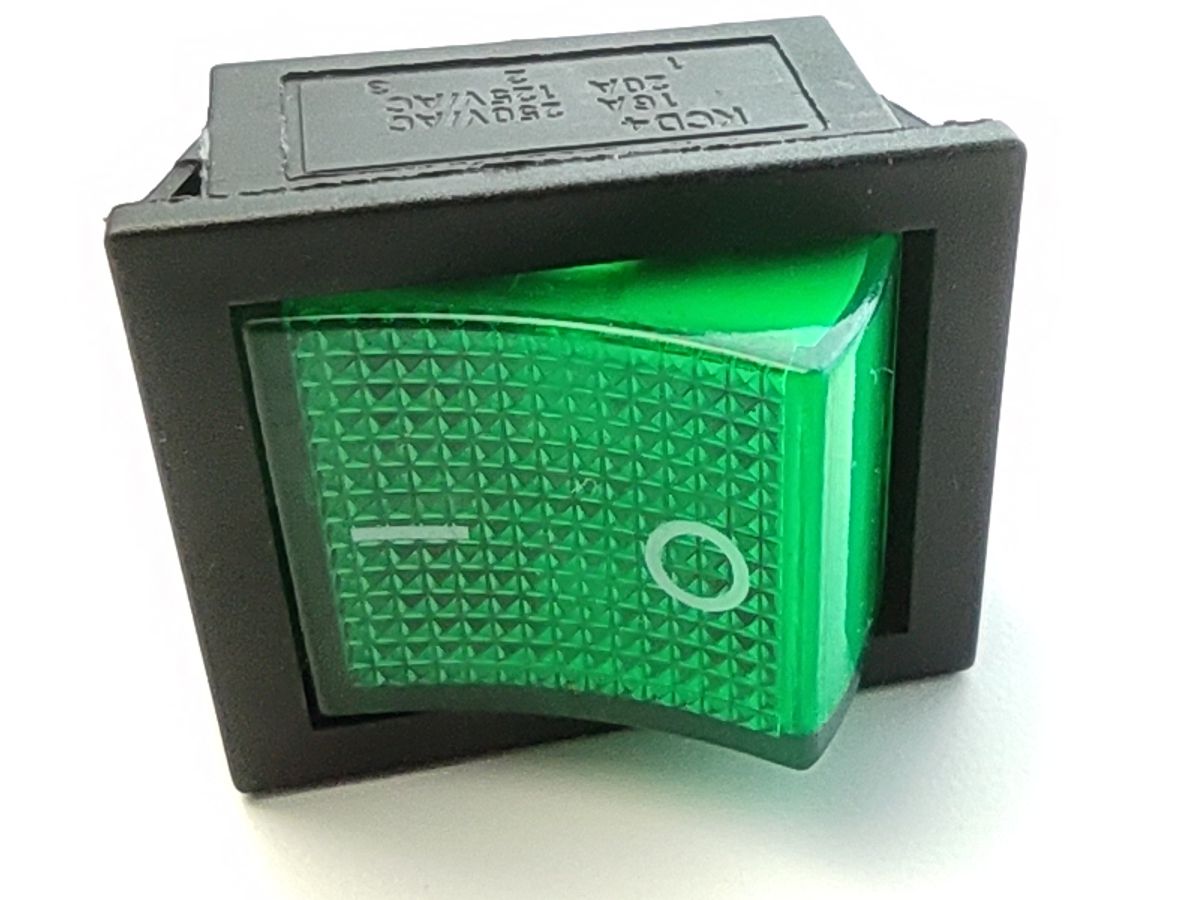Rocker switch 20A 2-Phases (green) 4
