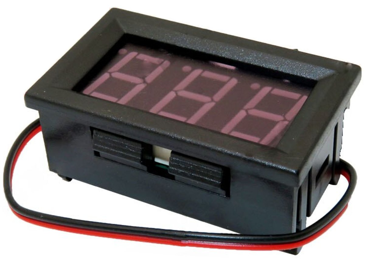 LED Voltmeter (red) 70-500 VAC – Front Panel Snap-In 6