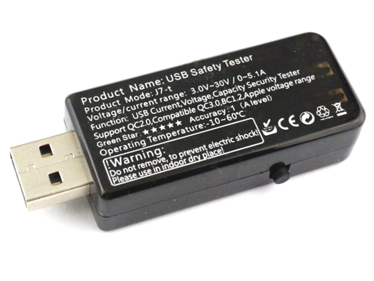 USB 3.1 Quick Charge Tester Voltmeter Ammeter 3-30V max. 5.1A 5