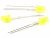 100 x LED Yellow 3mm Round – Tinted – Clear – Standard Package T-1